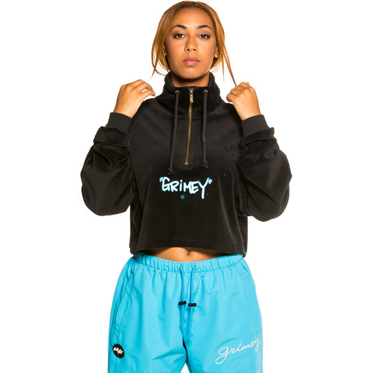 Sudadera de Chica Grimey "Gem Cutting" Velvet - Black | Fall 21
