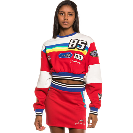 Sudadera Chica Grimey Arch Rival Crop Crewneck FW20 Red