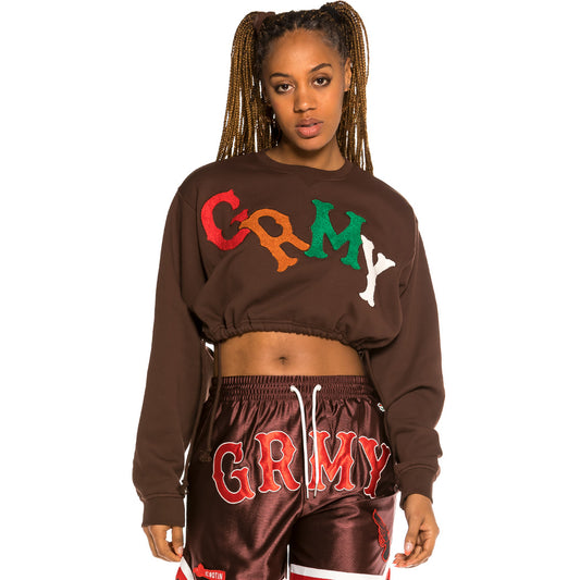 Sudadera Corta de Chica Grimey "The Loot" - Brown | Spring 21