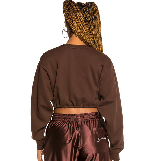Sudadera Corta de Chica Grimey "The Loot" - Brown | Spring 21