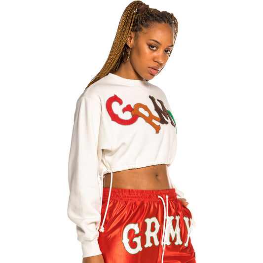 Sudadera Corta de Chica Grimey "The Loot" - White | Spring 21