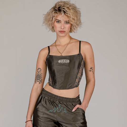 TOP GRIMEY FIRE ROUTE GIRL - BLACK | Spring 23