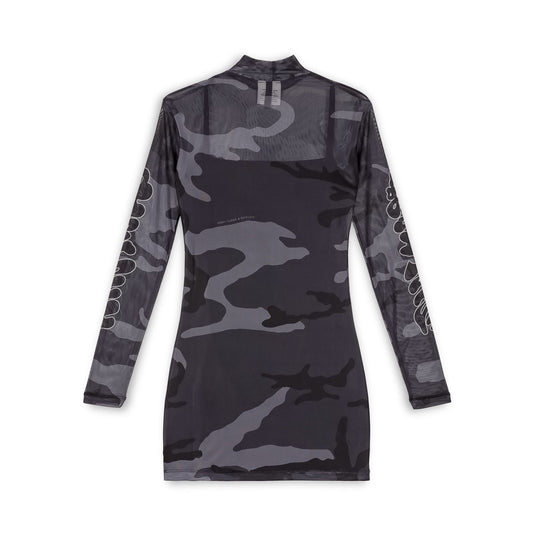 VESTIDO GRIMEY TUSKER TEMPLE MICRO MESH GIRL LONG SLEEVE - BLACK | FW23