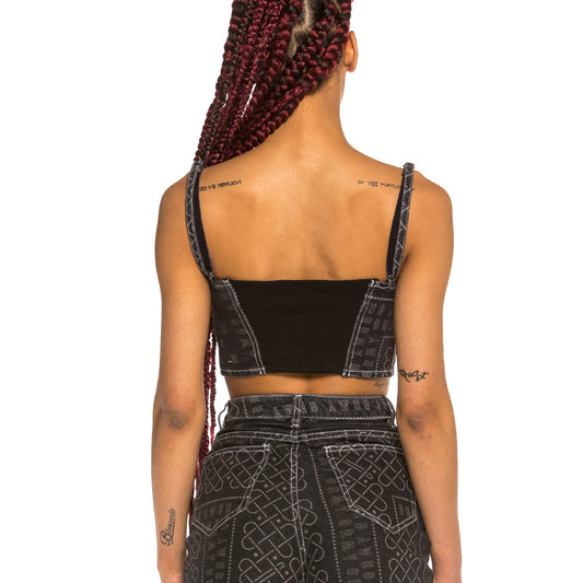 Top Grimey Chica Carnitas Denim SS20 Black
