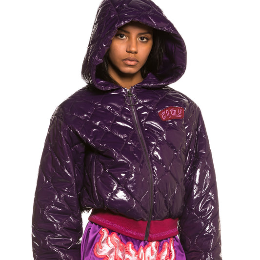 Chaqueta Chica Grimey Yoga Fire Bomber FW20 Purple