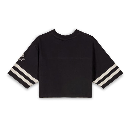 GRIMEY MADRID GIRL CROP FOOTBALL JERSEY - BLACK | FW23