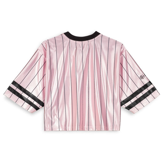 TOP DE CHICA GRIMEY CAUSING PANIC CROP FOOTBALL - PINK | SS24