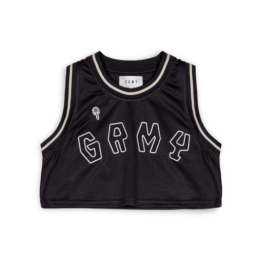 TOP GRIMEY THE CLOUT MESH CROP - BLACK | Spring 23