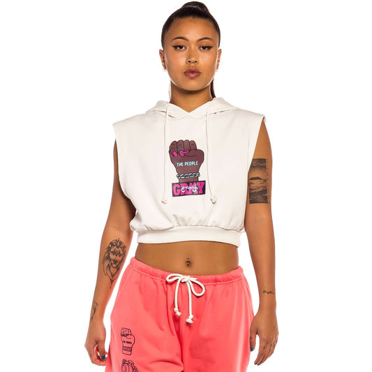 Sudadera corta de Chica Grimey DAY DREAMER Sleeveless - White | Spring 22