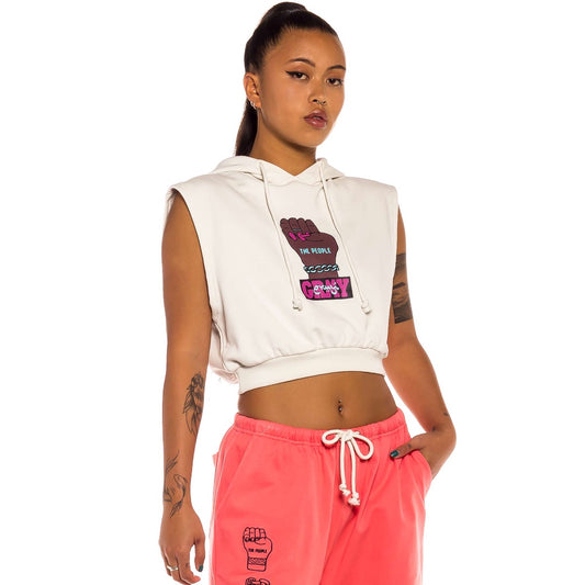 Sudadera corta de Chica Grimey DAY DREAMER Sleeveless - White | Spring 22