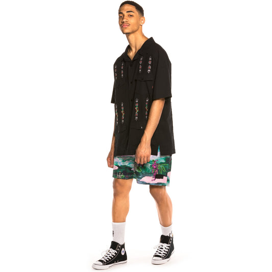 Grimey Yanga Guayabera shirt SS20 Black