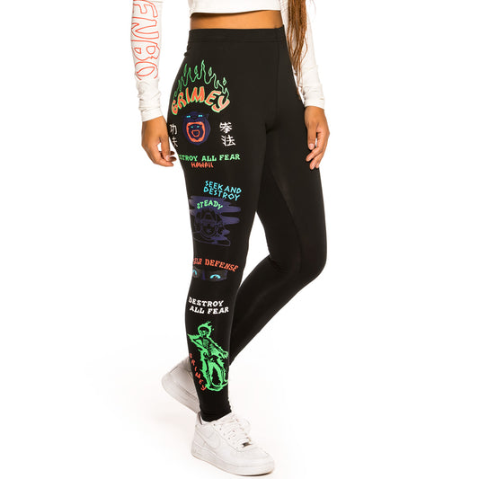 Grimey "Destroy All Fear" Leggins - Black | Fall 21