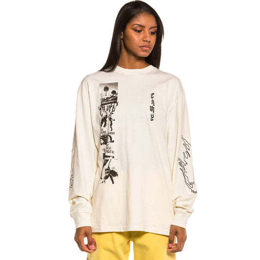 Unisex Grimey Yoga Fire Langarm-T-Shirt FW20 Weiß