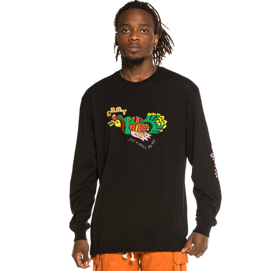 Grimey „Liveution“ Langarm-T-Shirt – Schwarz | Frühling 21
