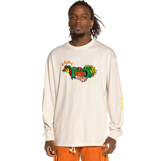 Grimey „Liveution“ Langarm-T-Shirt – Weiß | Frühling 21