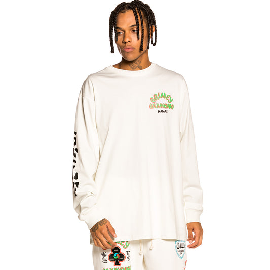 Grimey „Destroy All Fear“ Langarm-T-Shirt – Weiß | Herbst 21