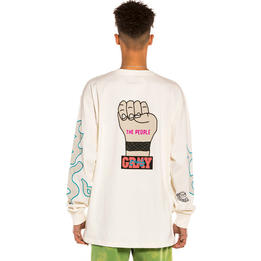 Grimey „Day Dreamer“ Langarm-T-Shirt – Weiß | Frühling 22