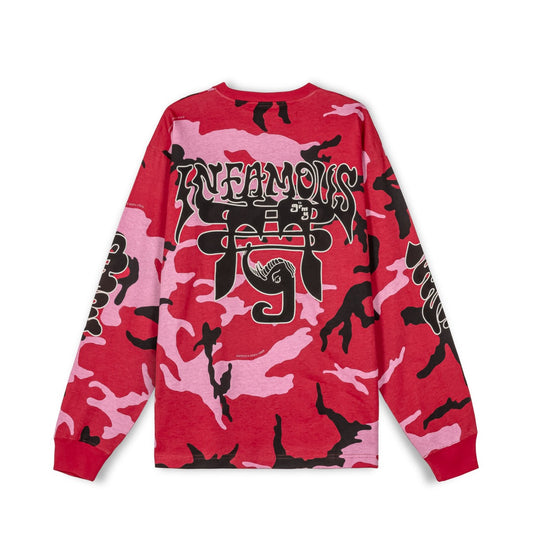 CAMISETA MANGA LARGA GRIMEY ALL OVER PRINT TUSKER TEMPLE - RED | FW23