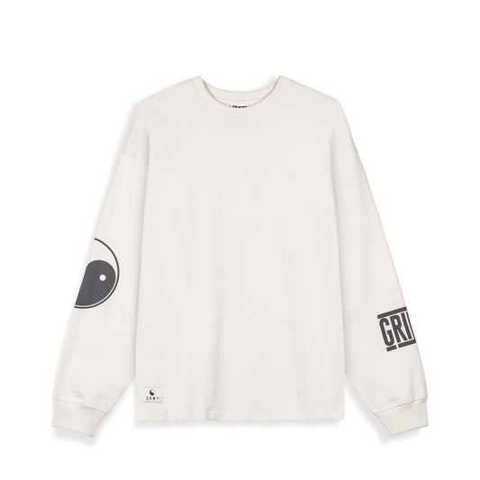 Grimey Hijacker Heavyweight Long Sleeve Tee Off White