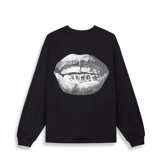 Grimey Peace Within The Glitzy Grillz Long Sleeve Tee Black