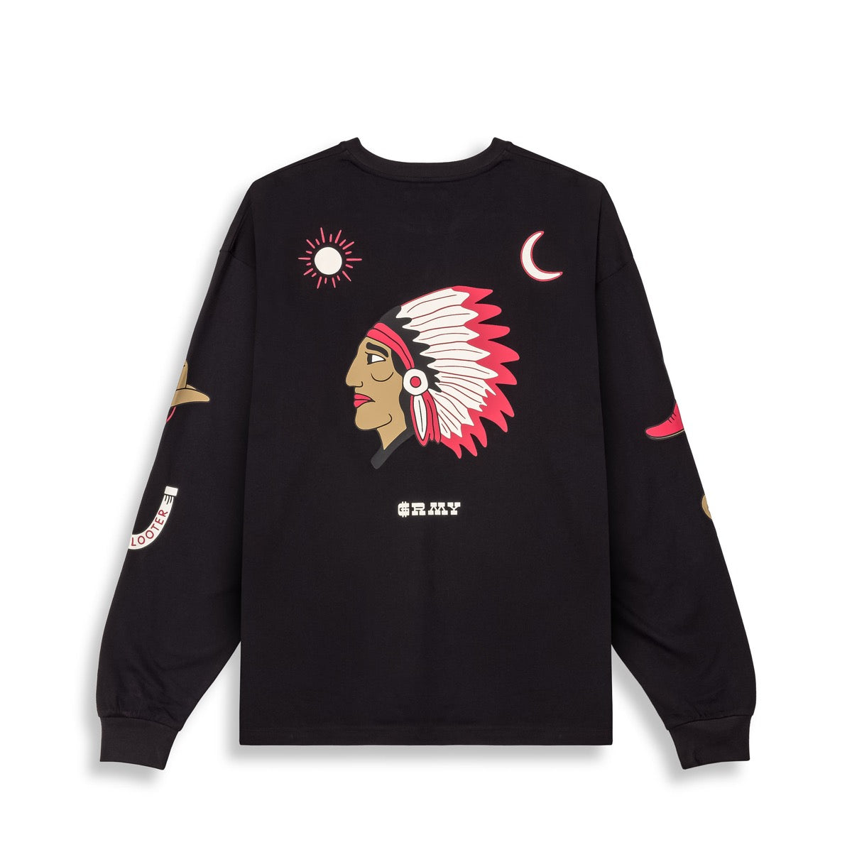 Grimey Lone Hand Long Sleeve Tee Black BLACK