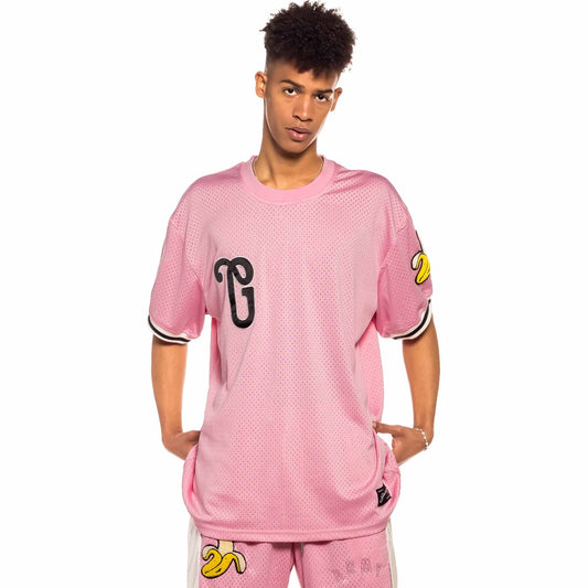 Grimey „Jungle Punch“-Mesh-T-Shirt – Pink | Frühling 22