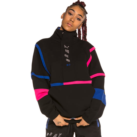 Unisex Sweatshirt Grimey Urmah Dojo Stehkragen SS20 Schwarz