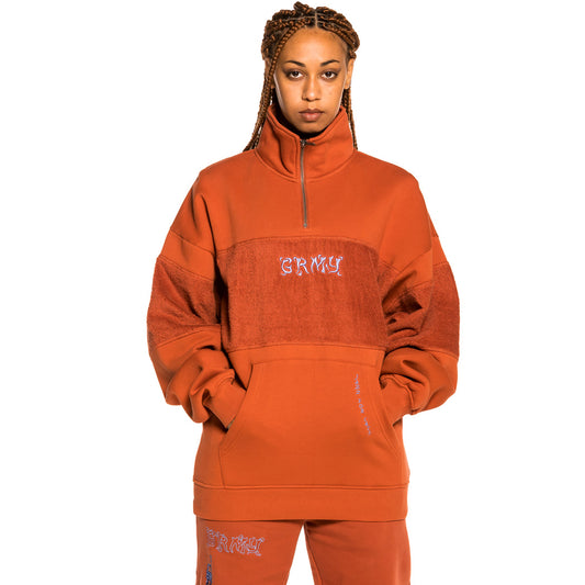 Sudadera Unisex Grimey "Jazz Thing" High neck - Ochre | Fall 21