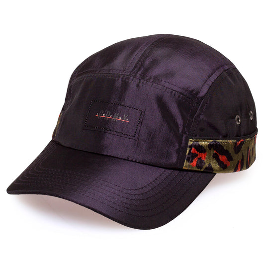 Grimey Midnight Leopard 5 Panel cap SS19 Black
