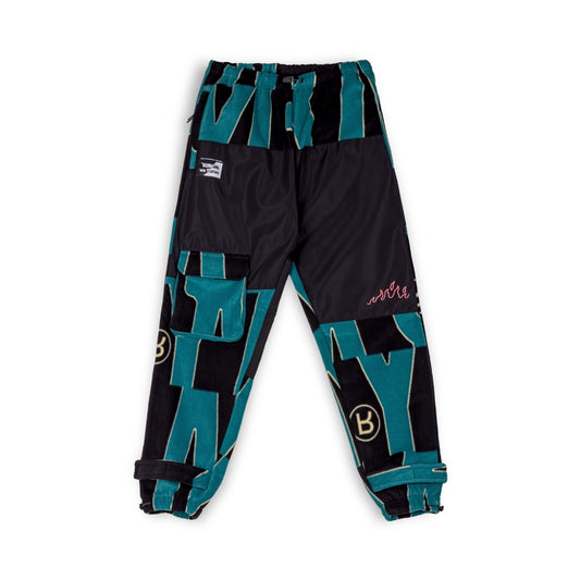 Grimey SNOW FOX Polarfleece-Hose mit Allover-Print – Blau | Winter l 22