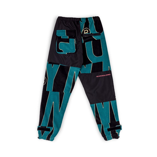Grimey SNOW FOX Polarfleece-Hose mit Allover-Print – Blau | Winter l 22