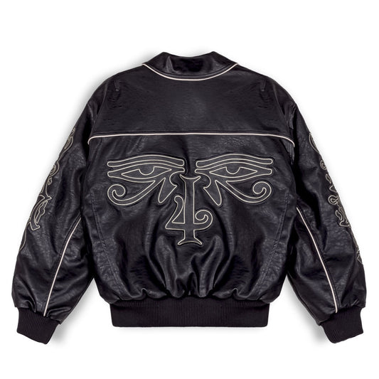 GRIMEY FIRE ROUTE PU-LEDERJACKE – SCHWARZ | Frühling 23