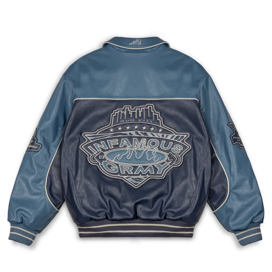 GRIMEY MADRID PU-LEDERJACKE – MARINEBLAU | FW23