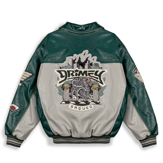 Chaqueta Grimey Deeper Pu Leather Green