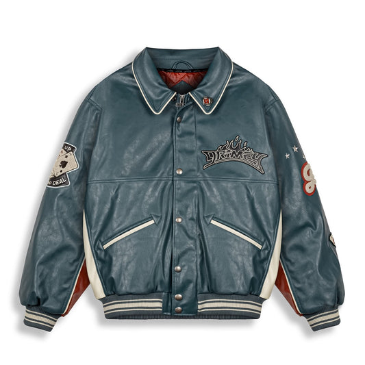 Chaqueta Grimey Deeper Pu Leather Navy