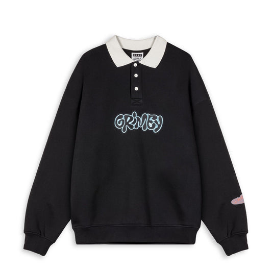 GRIMEY BLOODSUCKER POLO-SWEATSHIRT – SCHWARZ | SS24
