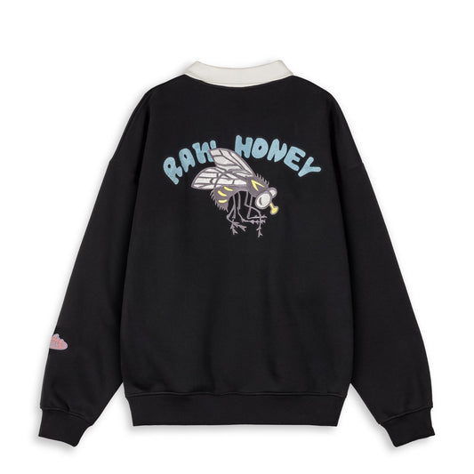 GRIMEY BLOODSUCKER POLO-SWEATSHIRT – SCHWARZ | SS24