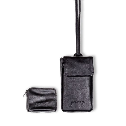 Bolsito Grimey "I AM" PU LEATHER | Fall 22 - Black