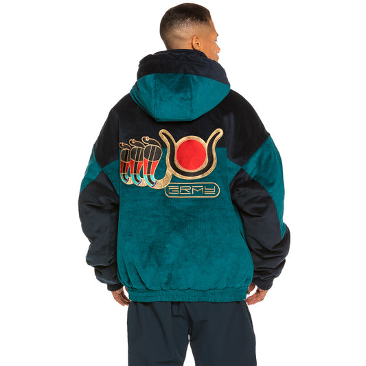 Grimey Engineering Cord-Pulloverjacke FW19 Grün