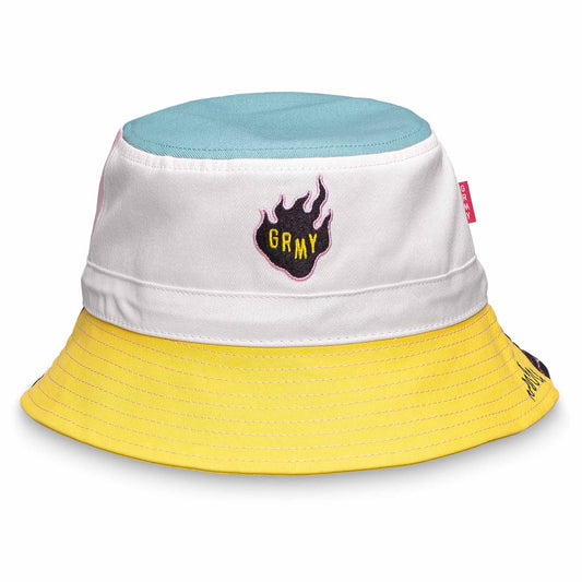 Grimey "Trespass Multicolor" Bucket - White | Summer 22