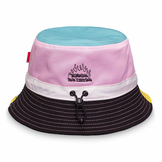 Grimey "Trespass Multicolor" Bucket - White | Summer 22