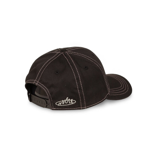 GRIMEY MELTED STONE CURVED VISOR SNAPBACK CAP - BLACK | FW23