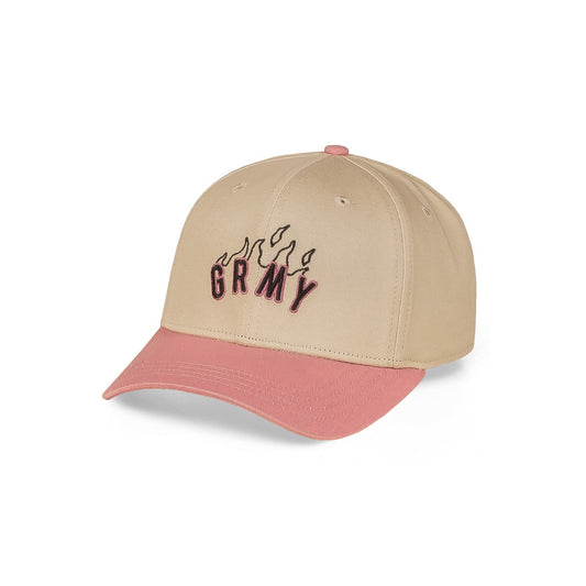 GRIMEY MELTED STONE BICOLOR CURVED VISOR SNAPBACK CAP - CREAM | FW23