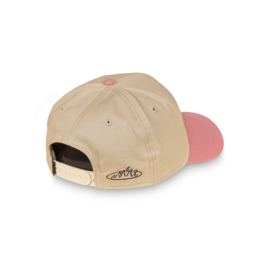 GRIMEY MELTED STONE BICOLOR CURVED VISOR SNAPBACK CAP - CREAM | FW23