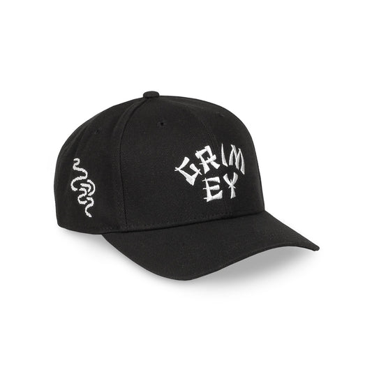 GRIMEY LUCKY DRAGON CURVED VISOR SNAPBACK CAP - BLACK | SS24