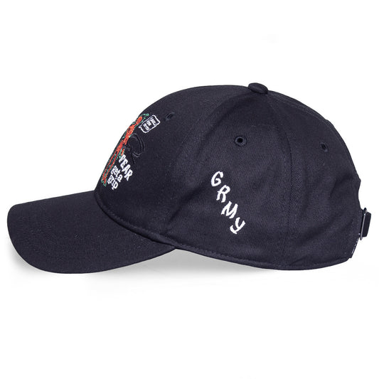 Grimey "Destroy All Fear" Curved Visor Cap - Black | Fall 21