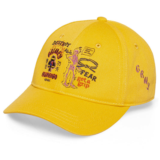 Grimey "Destroy All Fear" Curved Visor Cap - Yellow | Fall 21