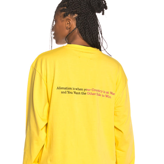 Grimey Alienation Langarm FW19 Gelbes Unisex-T-Shirt