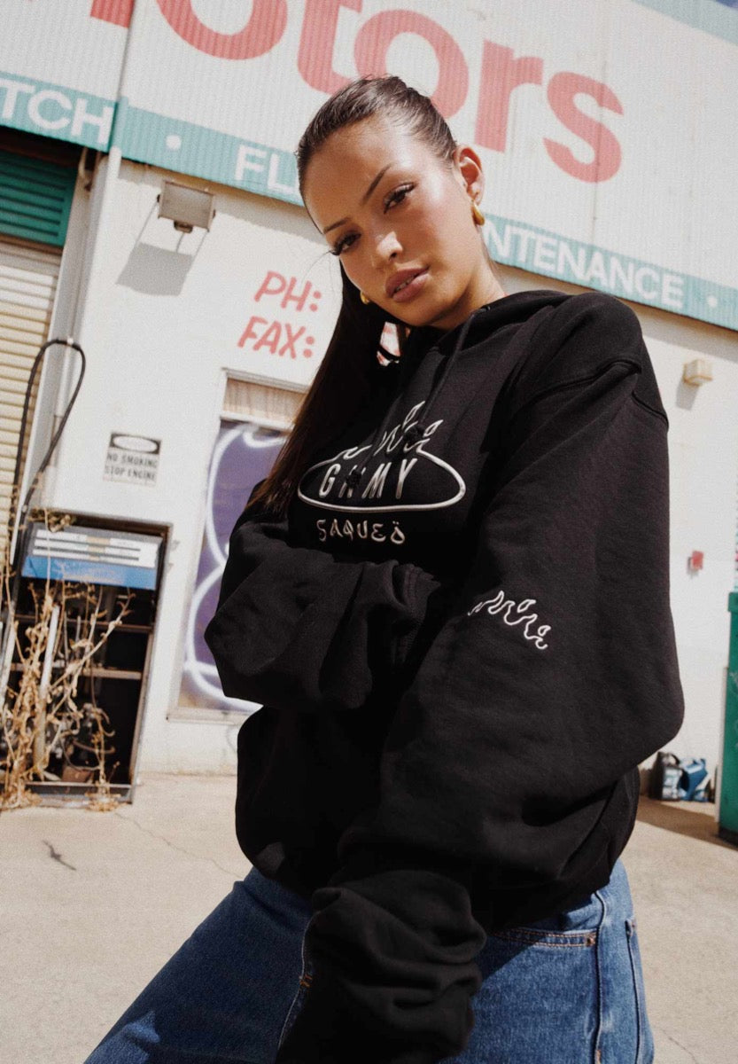 Grimey Burn In Flames Vintage パーカー Sudadera GRIMEY BURN IN FLAMES VINTAGE HOODIE BLACK | SS24