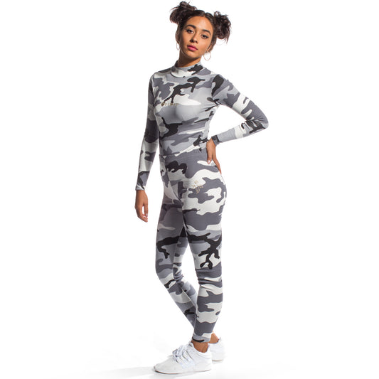 PACK BODYSUIT + LEGGINS FW17 GREY CAMO
